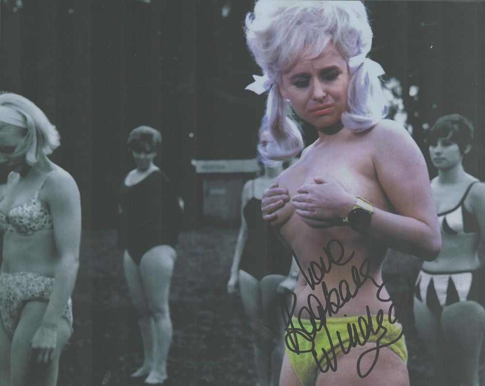 Lot 51: Barbara Windsor signed 10x8 inch Carry On colourised...