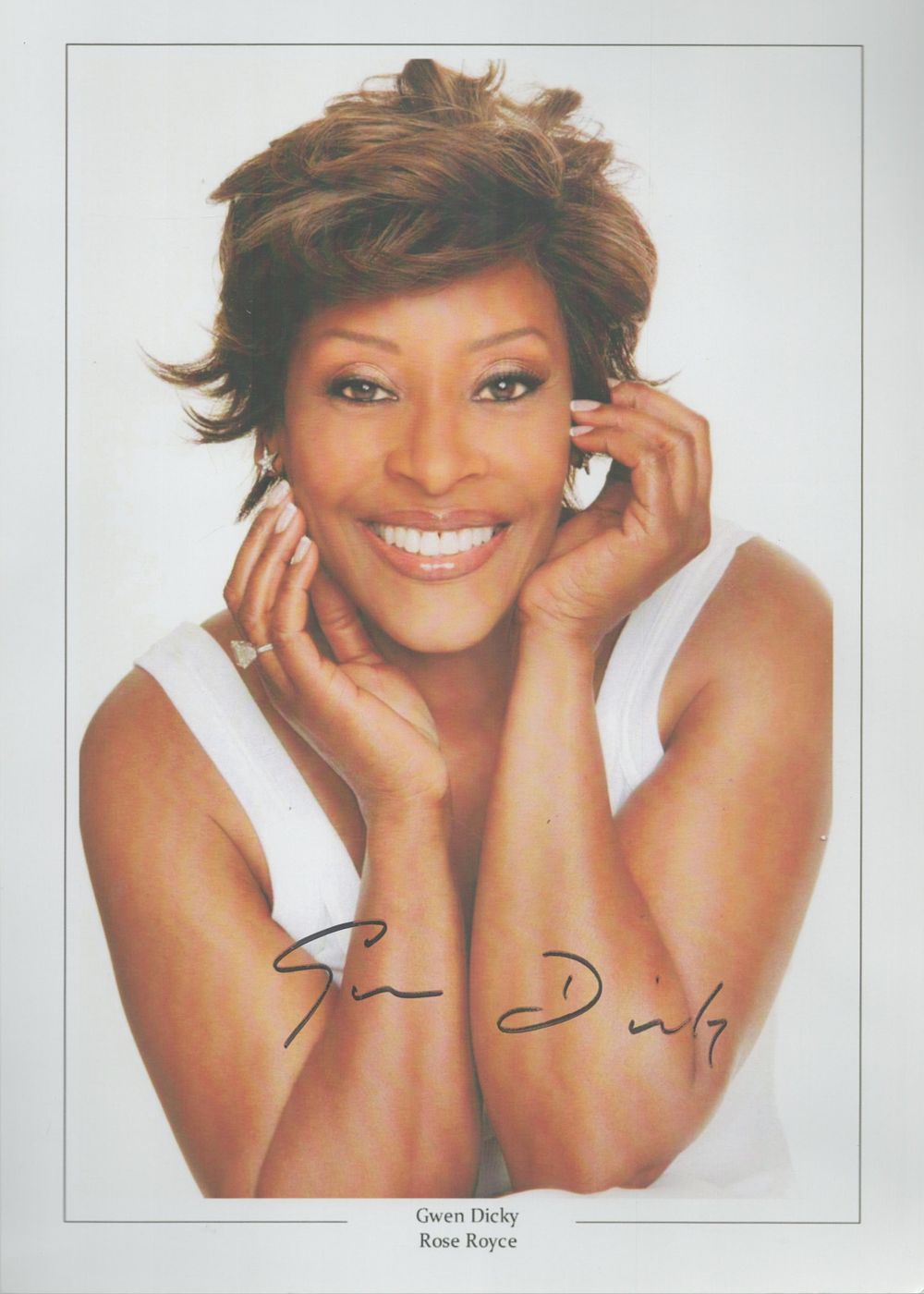 Lot 52: Gwen Dicky signed 12x8 inch colour photo. Good...