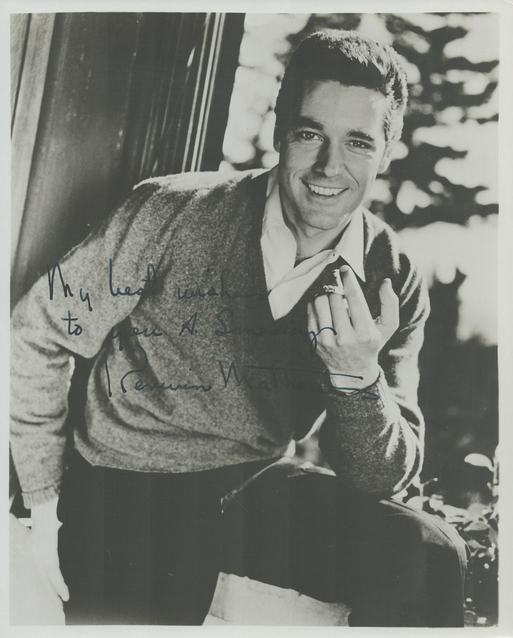 Lot 72: Kerwin Mathews signed 10x8 inch black and white...