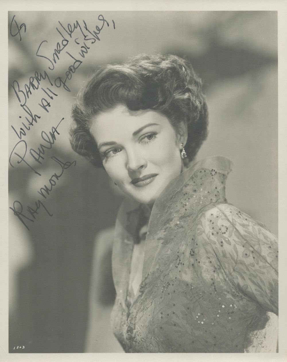 Lot 83: Paula Raymond signed 10x8 inch black and white...