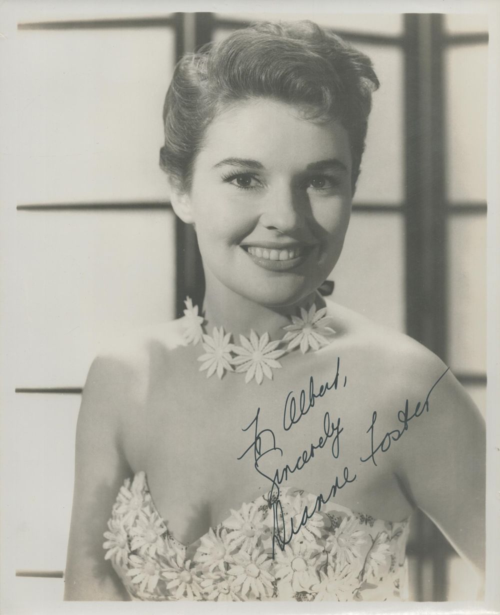 Lot 91: Diane Foster signed 10x8 inch black and white...