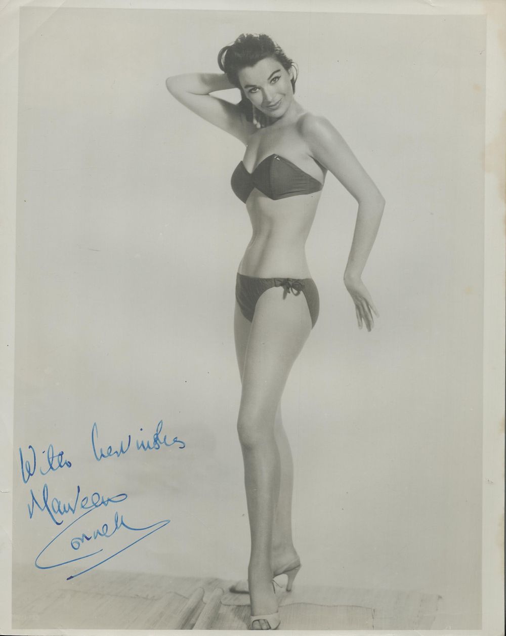 Lot 92: Maureen Connell signed 10x8 inch black and white...