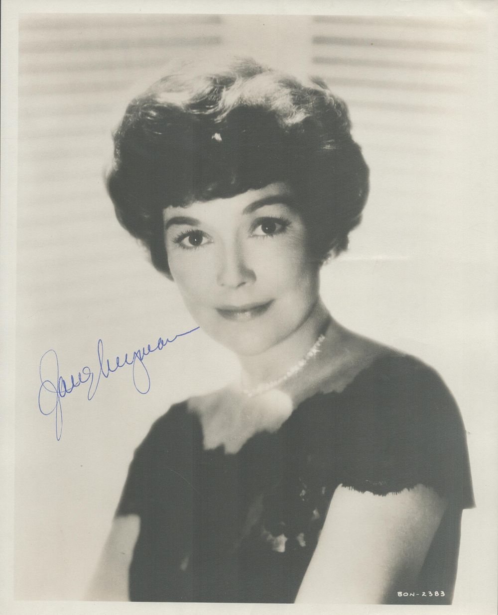 Lot 94: Jane Wyman signed 10x8 inch black and white...