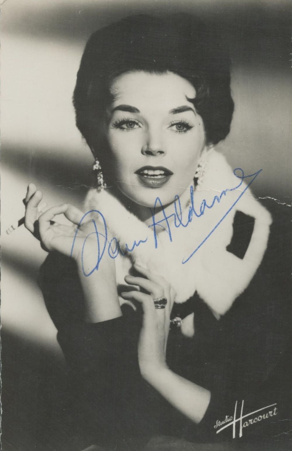 Lot 108: Dawn Addams signe 6x4 inch vintage black and...