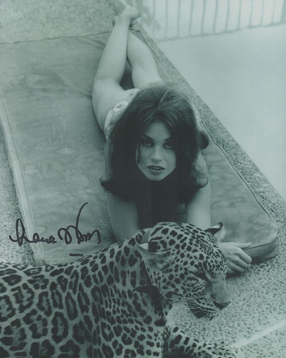 Lot 125: Lana Wood signed 10x8 inch black and white...