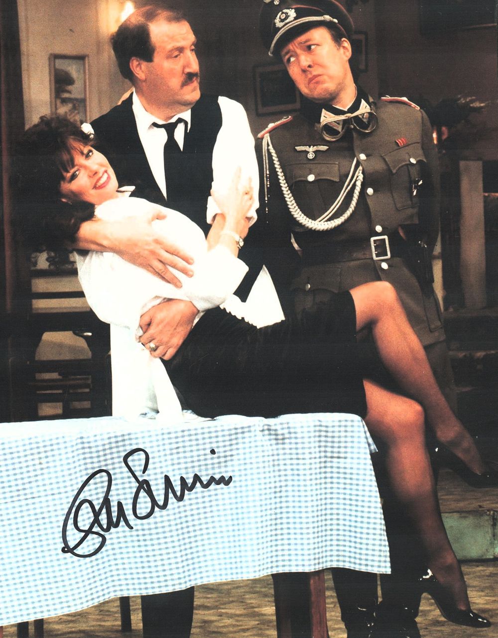 Lot 131: Guy Siner signed 10x8 inch Allo Allo colour...