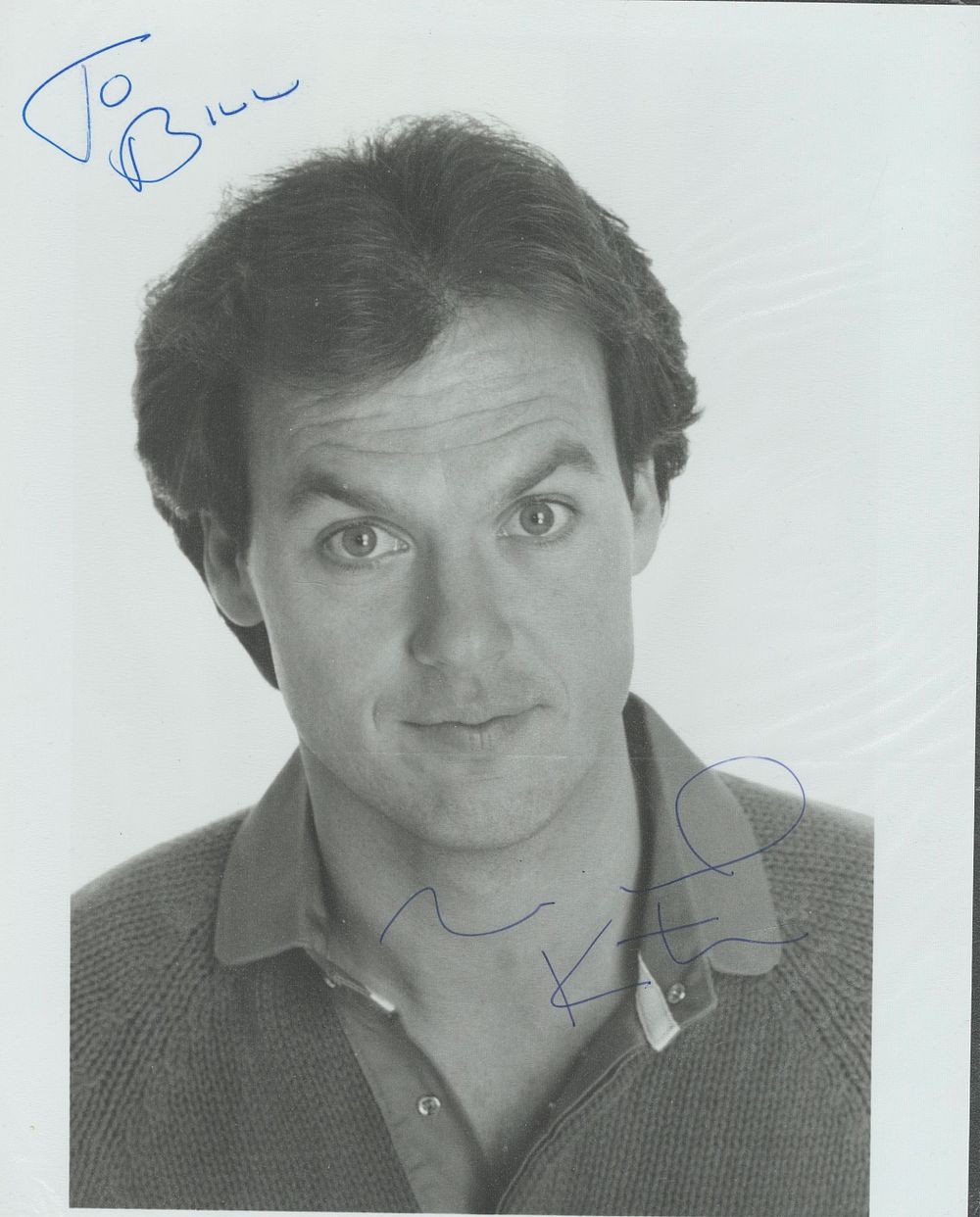 Lot 139: Michael Keaton signed 10x8 inch black and white...