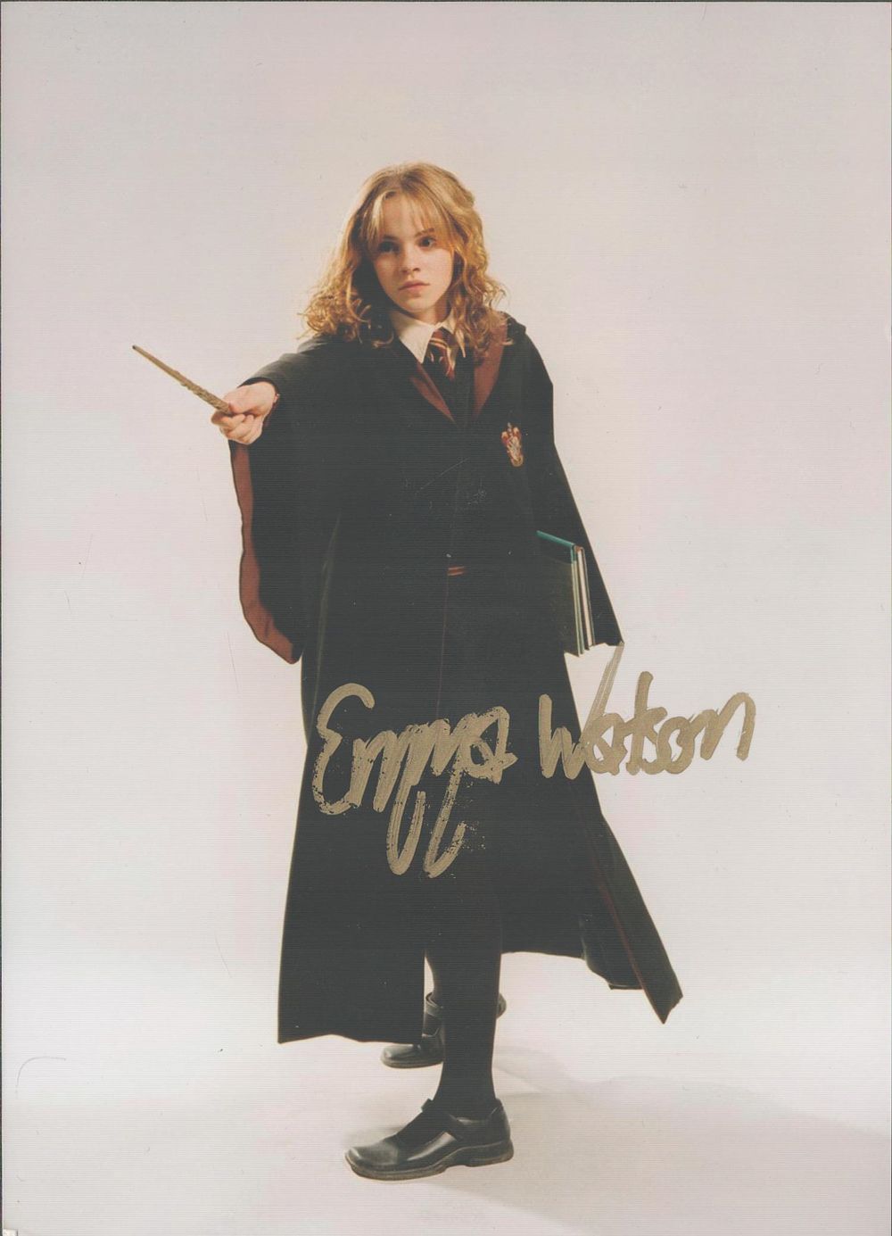 Lot 142: Emma Watson signed 7x5 inch Harry Potter colour...