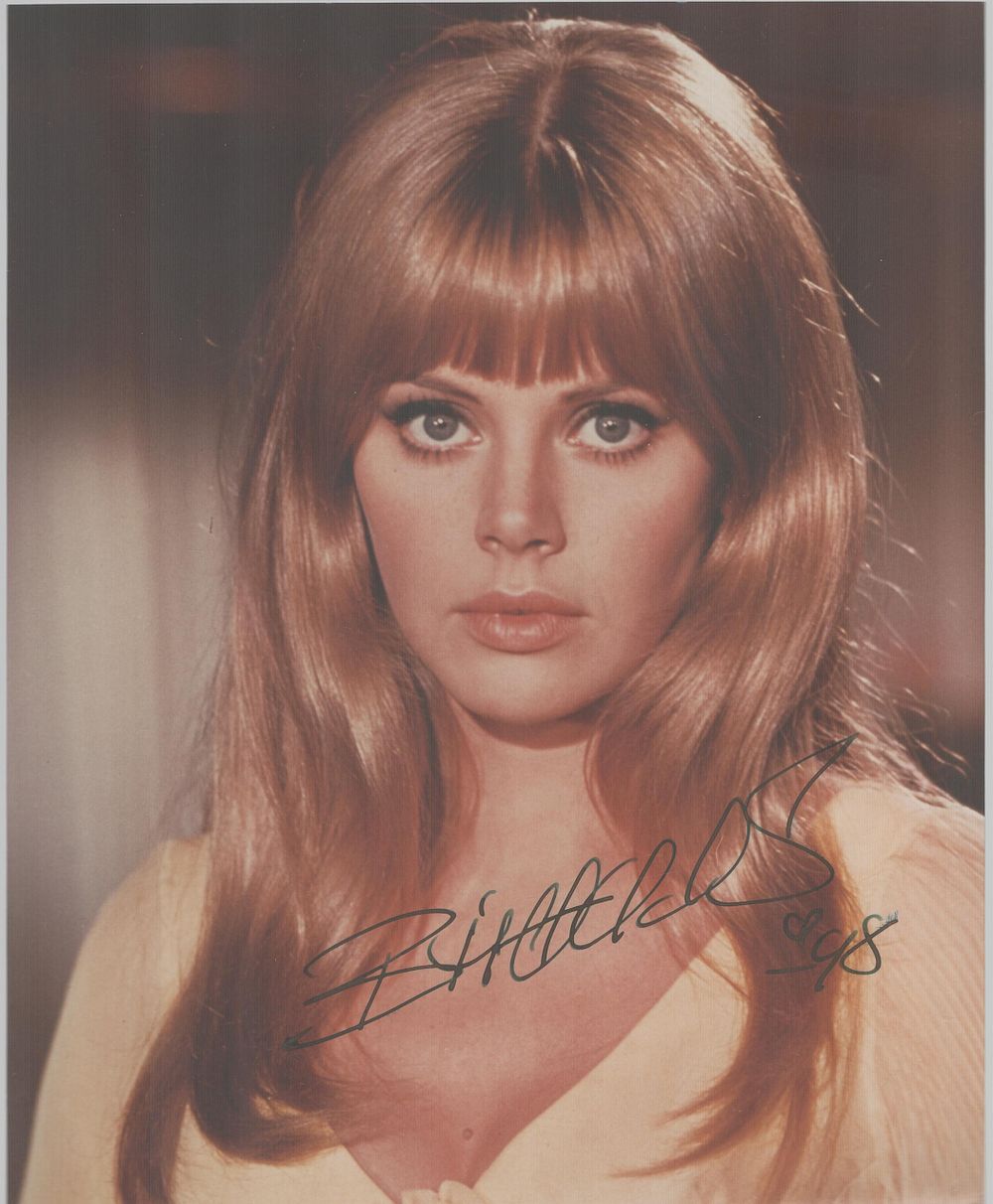 Lot 159: Britt Ekland signed 10x8 inch colour photo. Good...