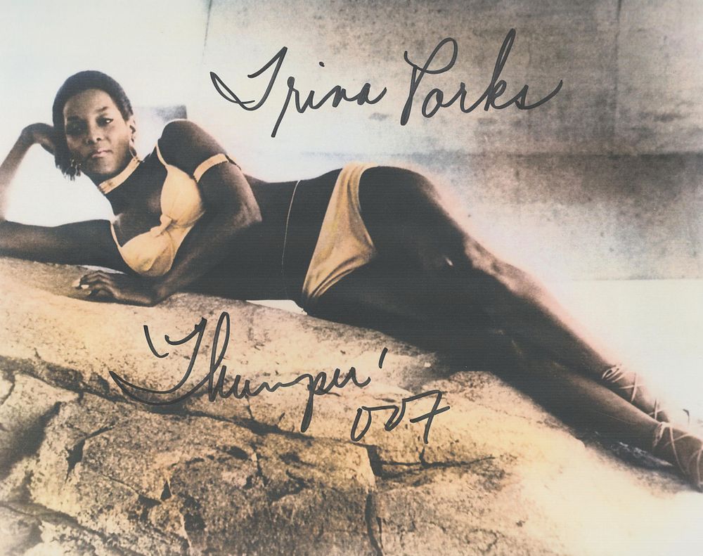 Lot 170: Trina Parks signed 10x8 inch James Bond Diamonds...