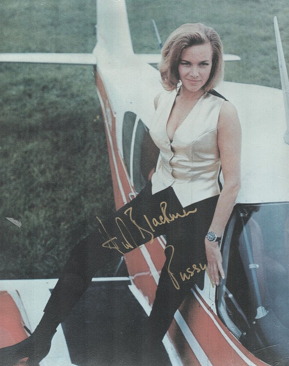 Lot 175: Honor Blackman signed 10x8 inch James Bond, Pussy...