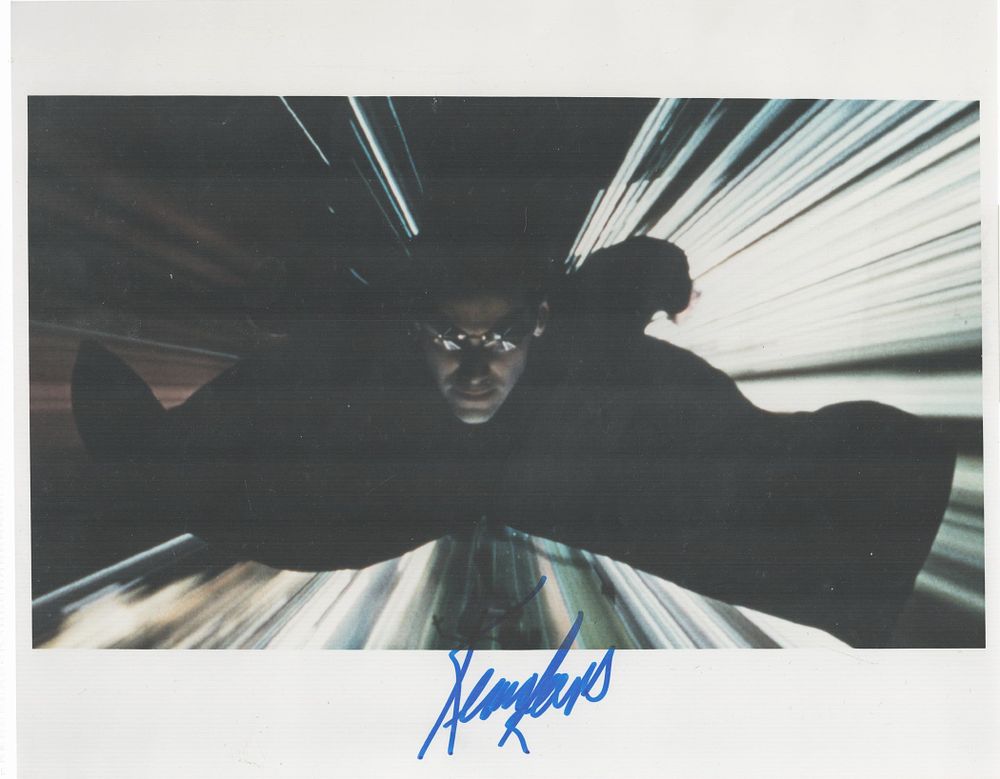 Lot 194: Keanu Reeves signed Matrix 10x8 inch colour photo....