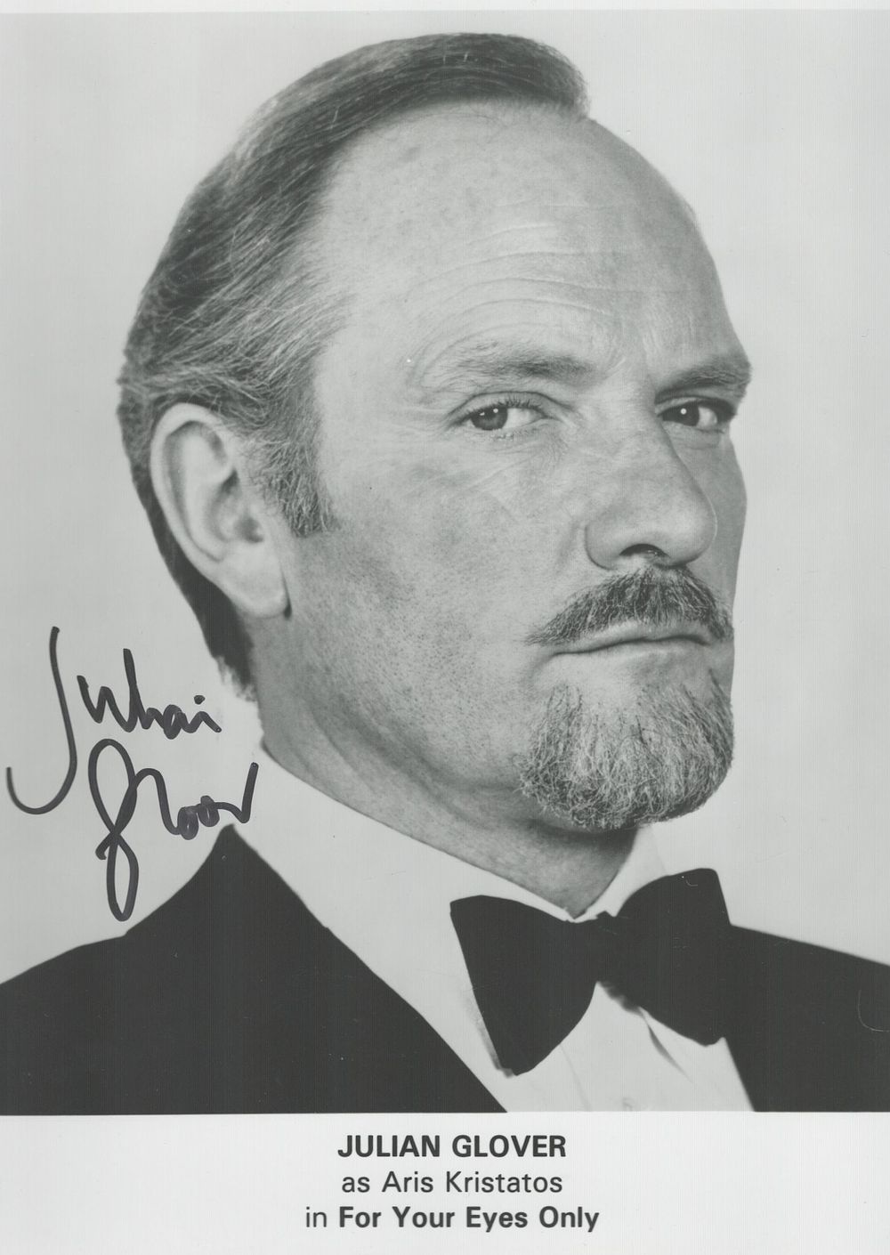 Lot 206: Julian Glover signed 8x6 inch approx For Your...
