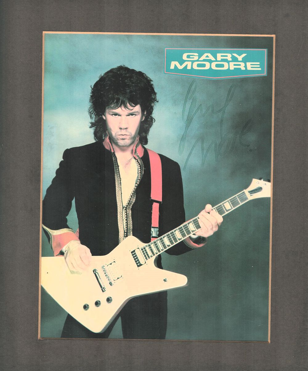 Lot 222: Gary Moore signed 10x8 inch overall mounted colour...