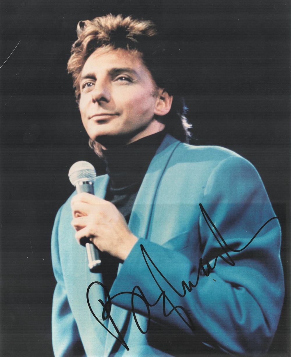 Lot 223: Barry Manilow signed 10x8 inch colour photo. Good...