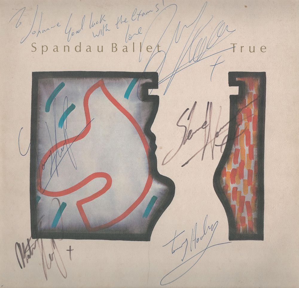 Lot 235: Spandau Ballet multi signed True album record sleeve...