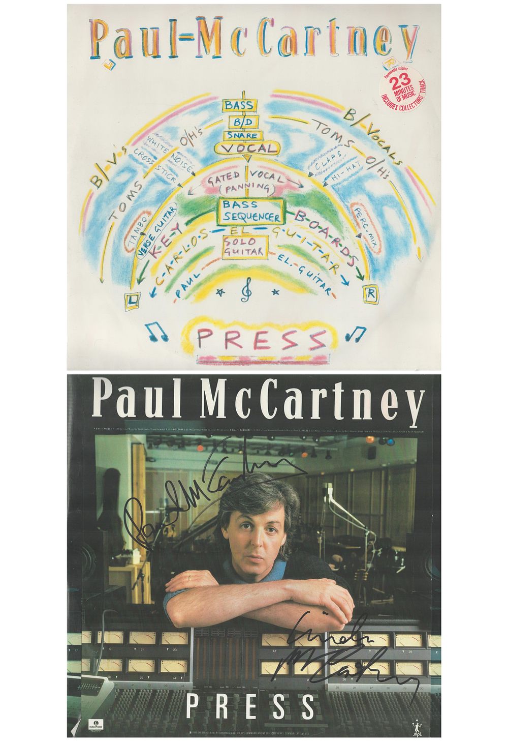 Lot 237: Paul McCartney and Linda McCartney signed "Press" album...