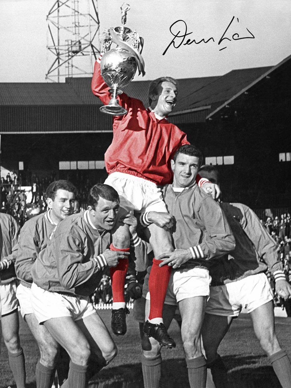 Lot 253: Autographed DENIS LAW 16 x 12 Photo :...