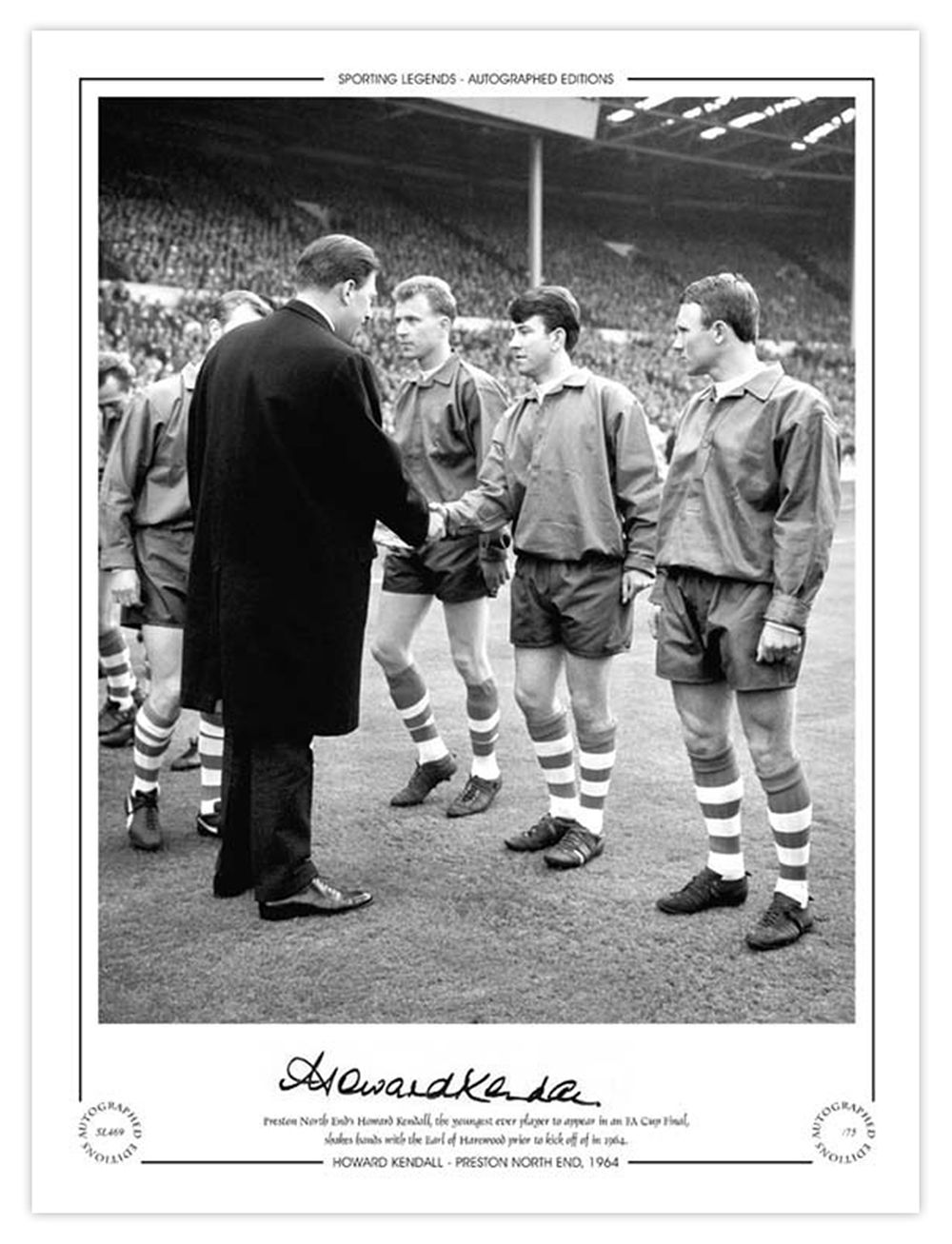 Lot 265: Autographed HOWARD KENDALL 16 x 12 Limited-Edition :...