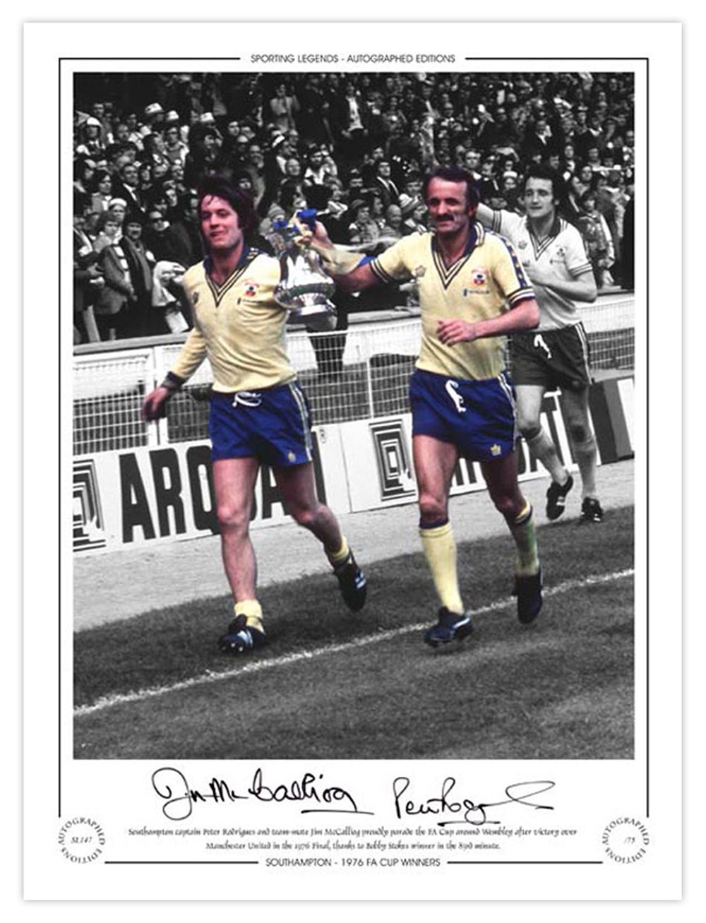 Lot 275: Autographed SOUTHAMPTON 16 x 12 Limited-Edition : Limited...