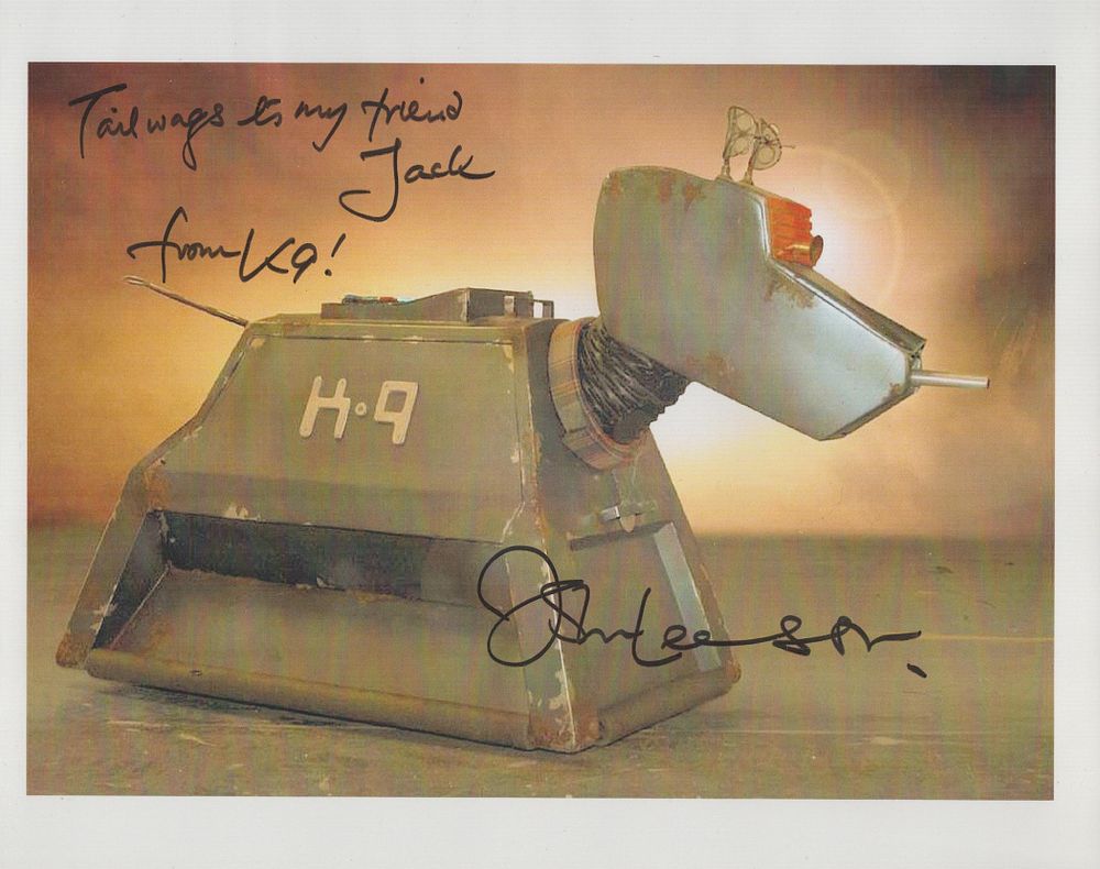 Lot 288: John Leeson signed 10x8 inch Doctor Who K9...