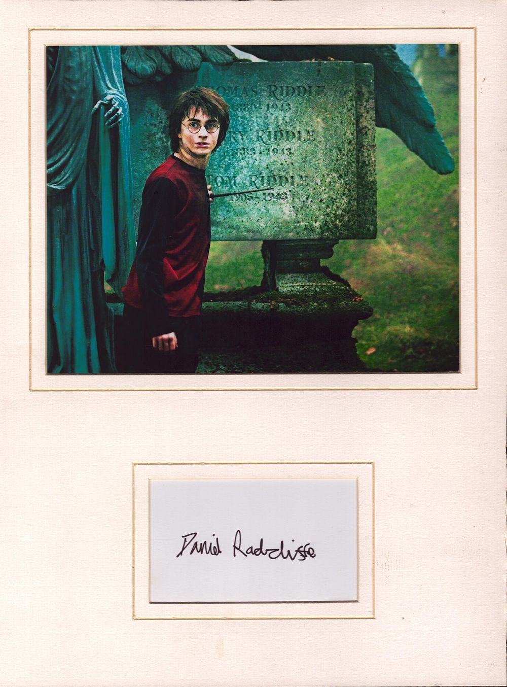 Lot 292: Daniel Radcliffe signed white card mounted signature piece...