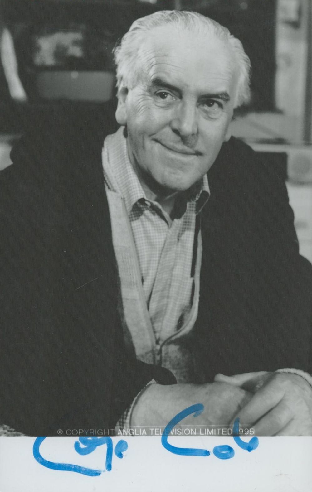 Lot 310: George Cole, OBE signed black & white photo...