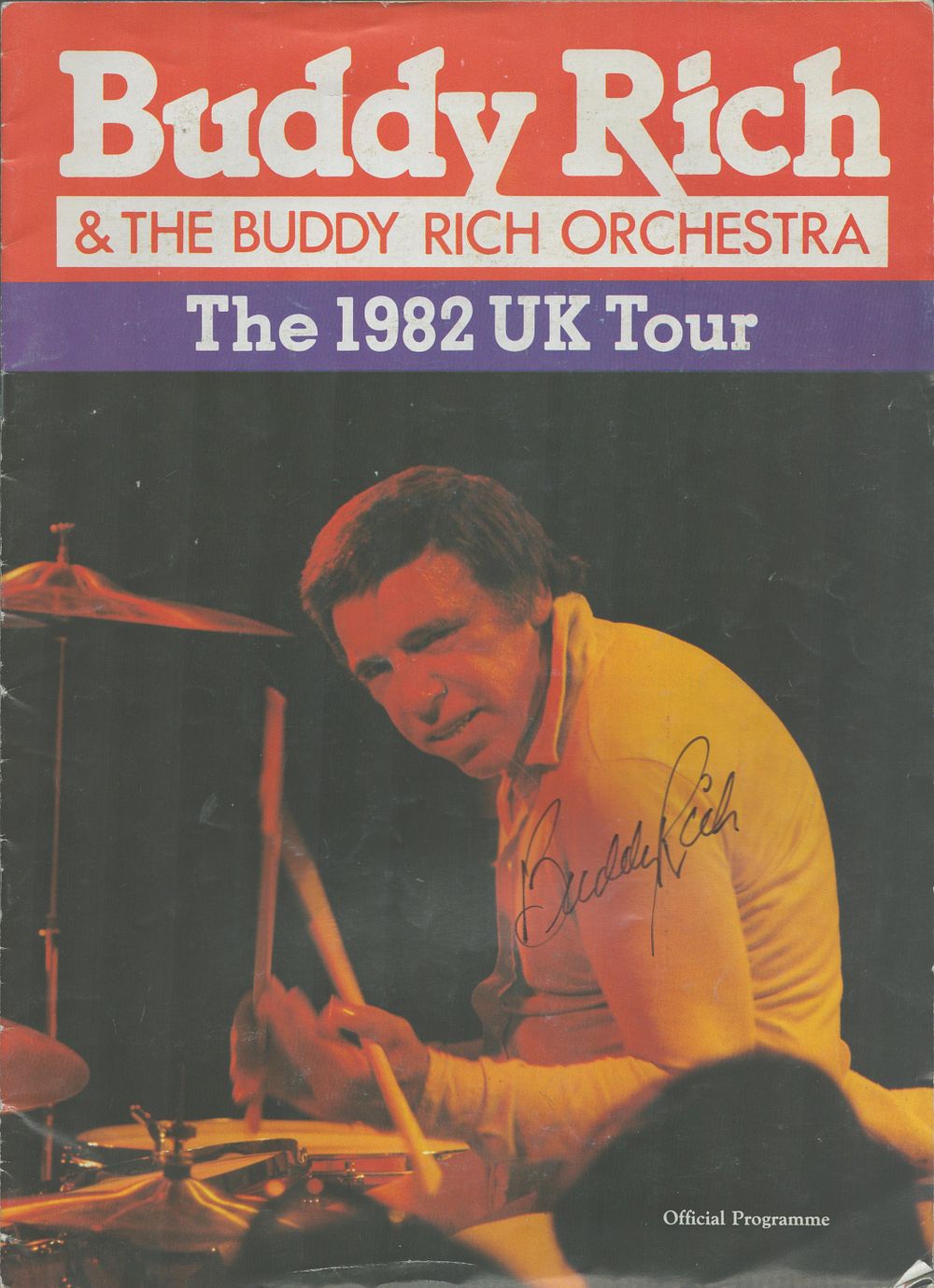 Lot 351: Buddy Rich signed Official programme. Was an American...