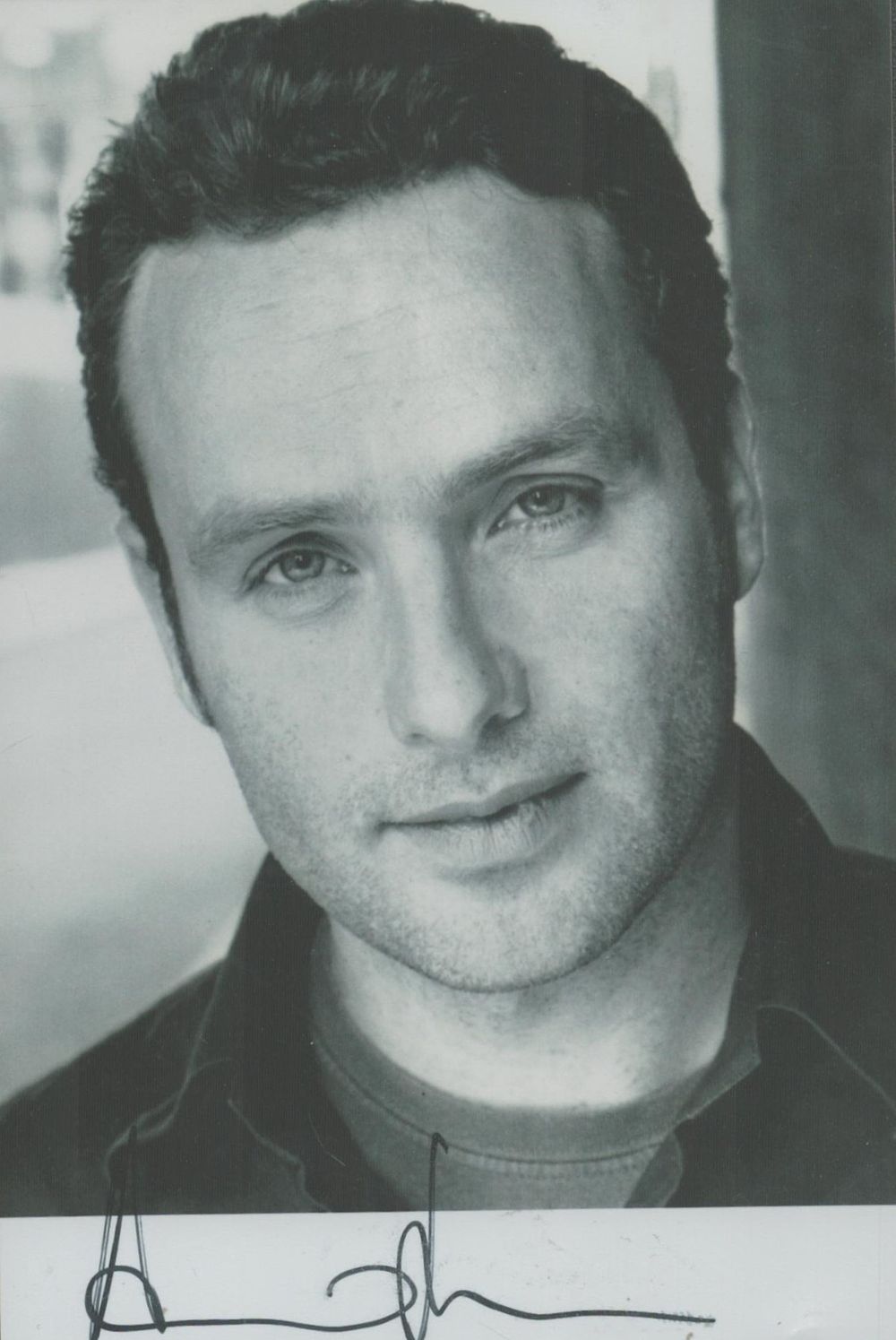 Lot 353: Andrew Lincoln signed black & white 6x4 Inch....