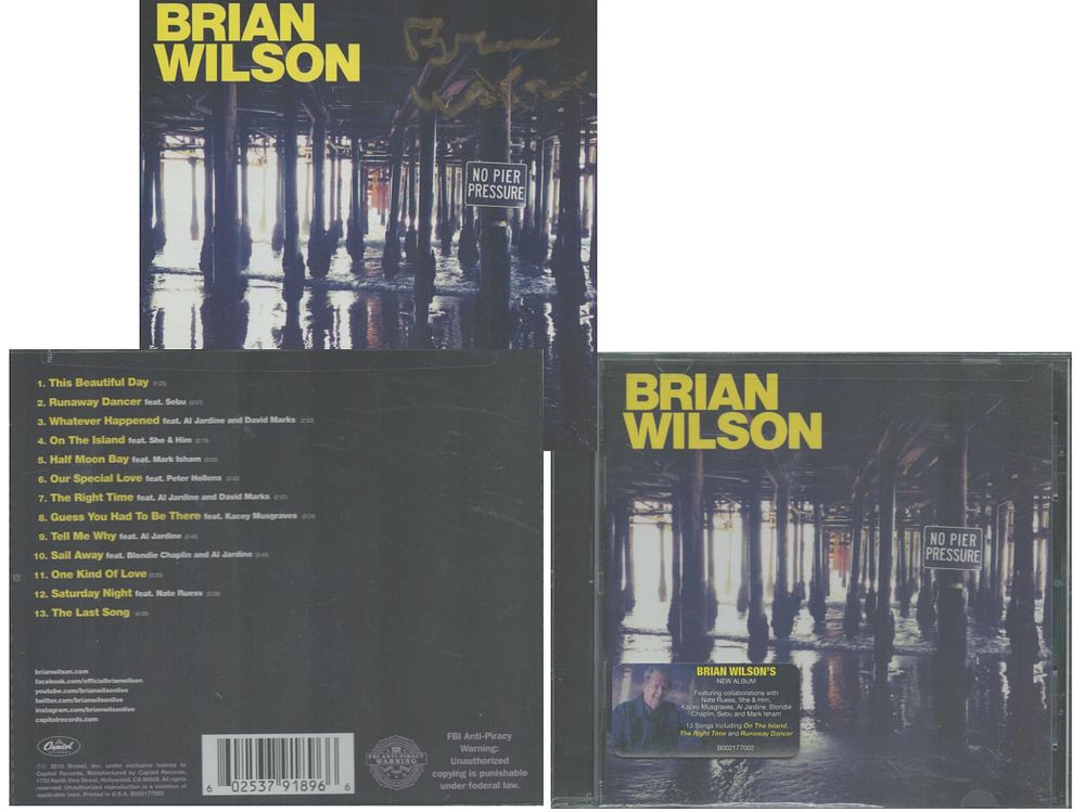Lot 355: Brian Wilson signed CD booklet including CD 'No...