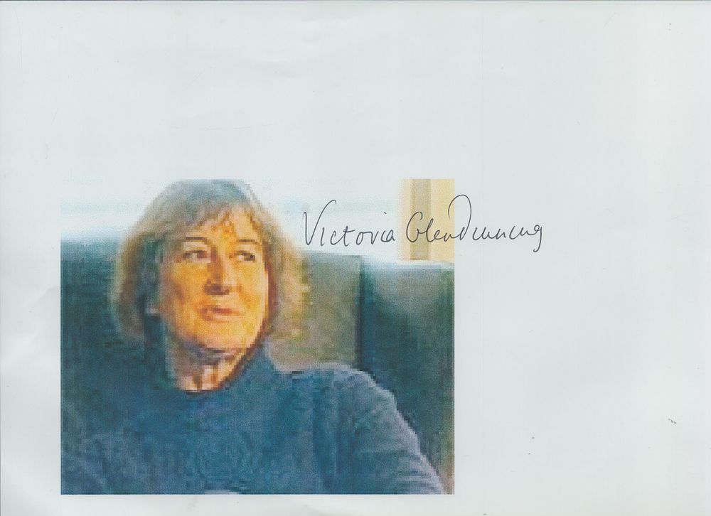 Lot 369: Victoria Glendinning CBE FRSL, signed photo print size...