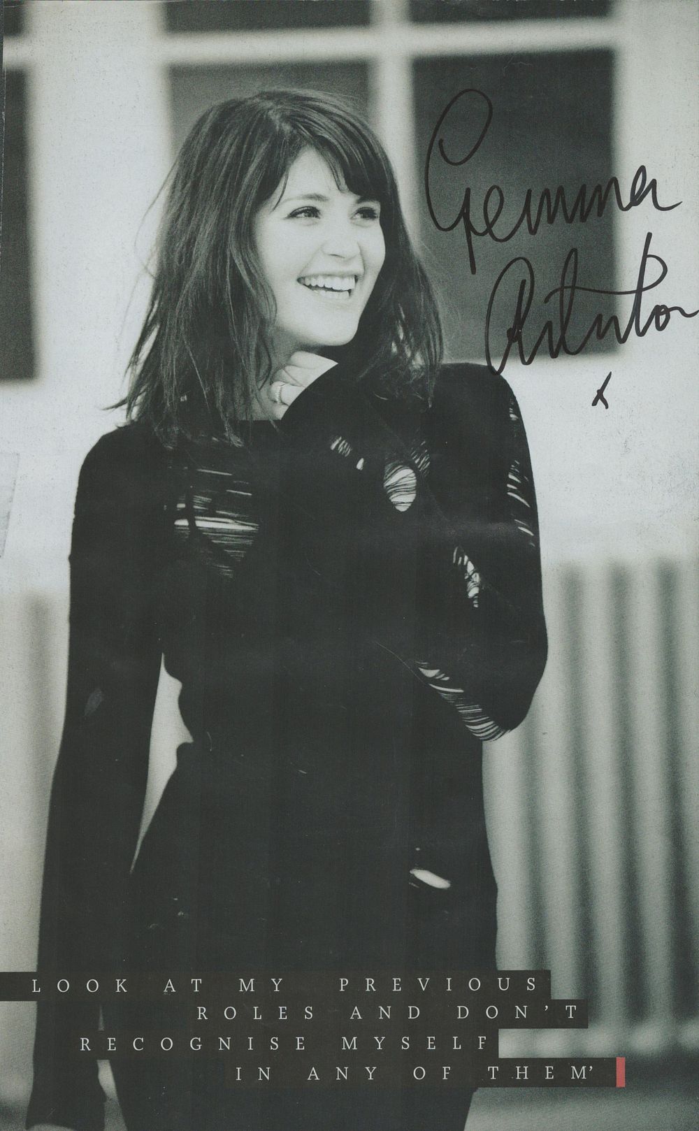 Lot 370: Gemma Arterton signed magazine page Approx. 12x7 Inch....