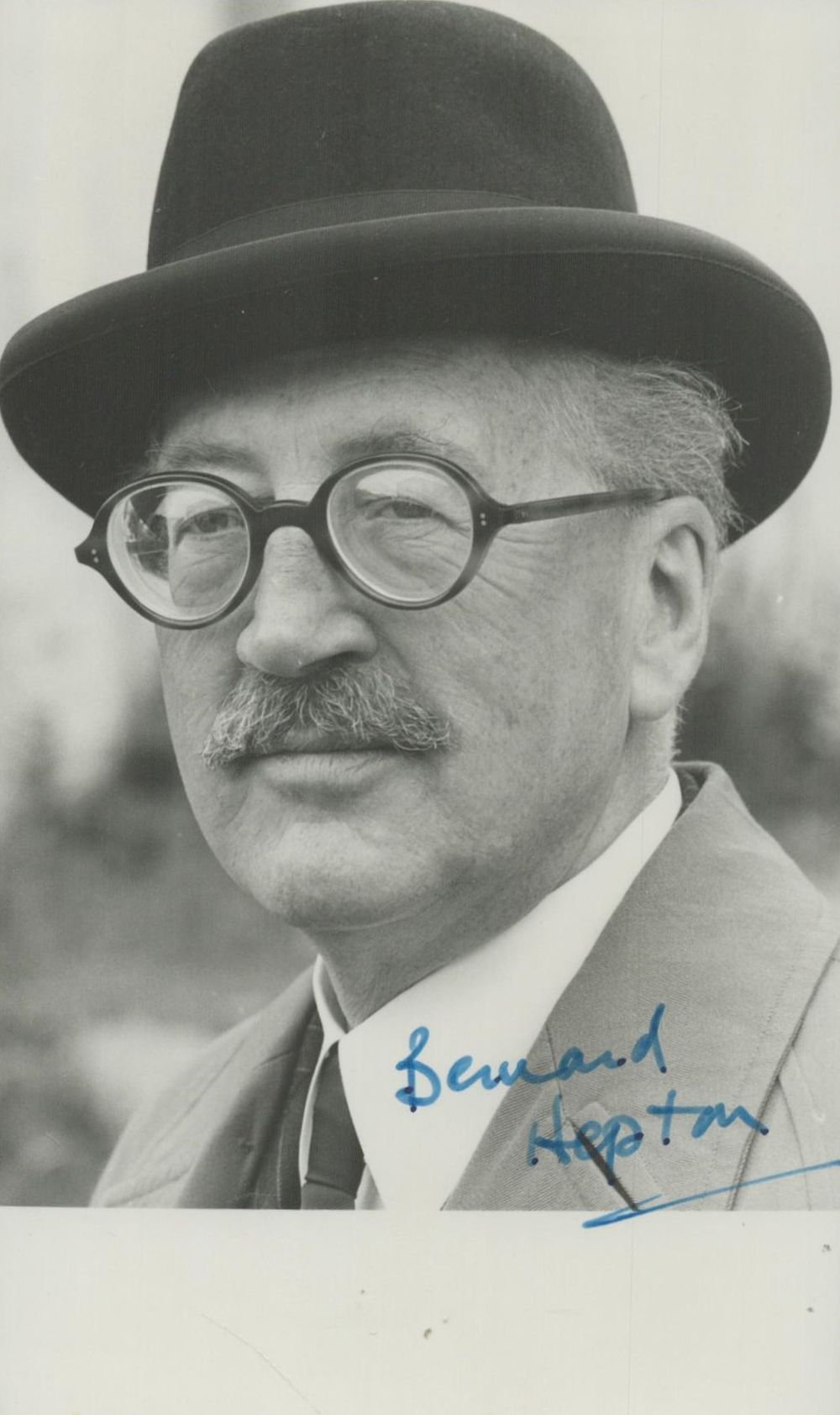 Lot 390: Bernard Hepton signed black & white photo 6x3.5...