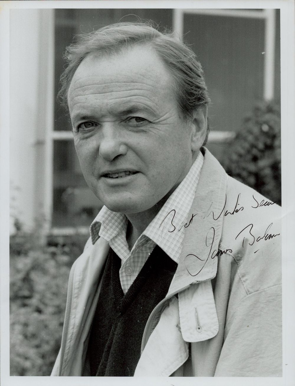 Lot 395: James Bolam, MBE signed black & white photo...