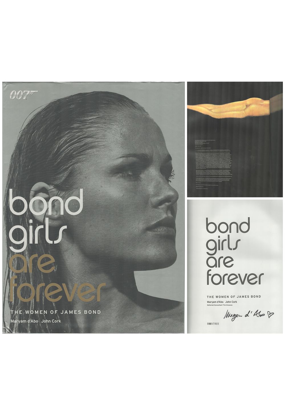 Lot 434: Maryam D'Abo signed hardback book titled Bond Girls...