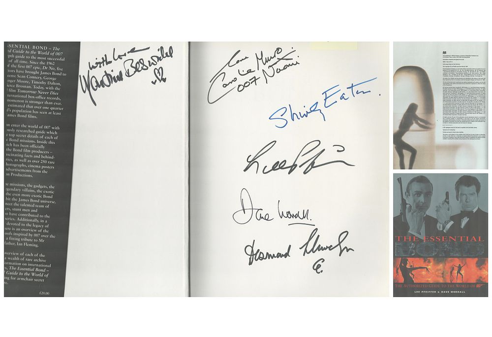 Lot 435: Multi signed hardback book Caroline Munro, Shirley Eaton...