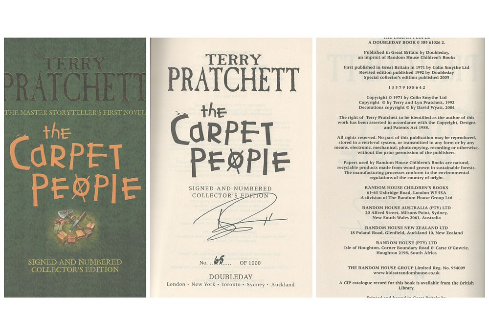 Lot 440: Terry Pratchett signed and Numbered collector's edition hardback...