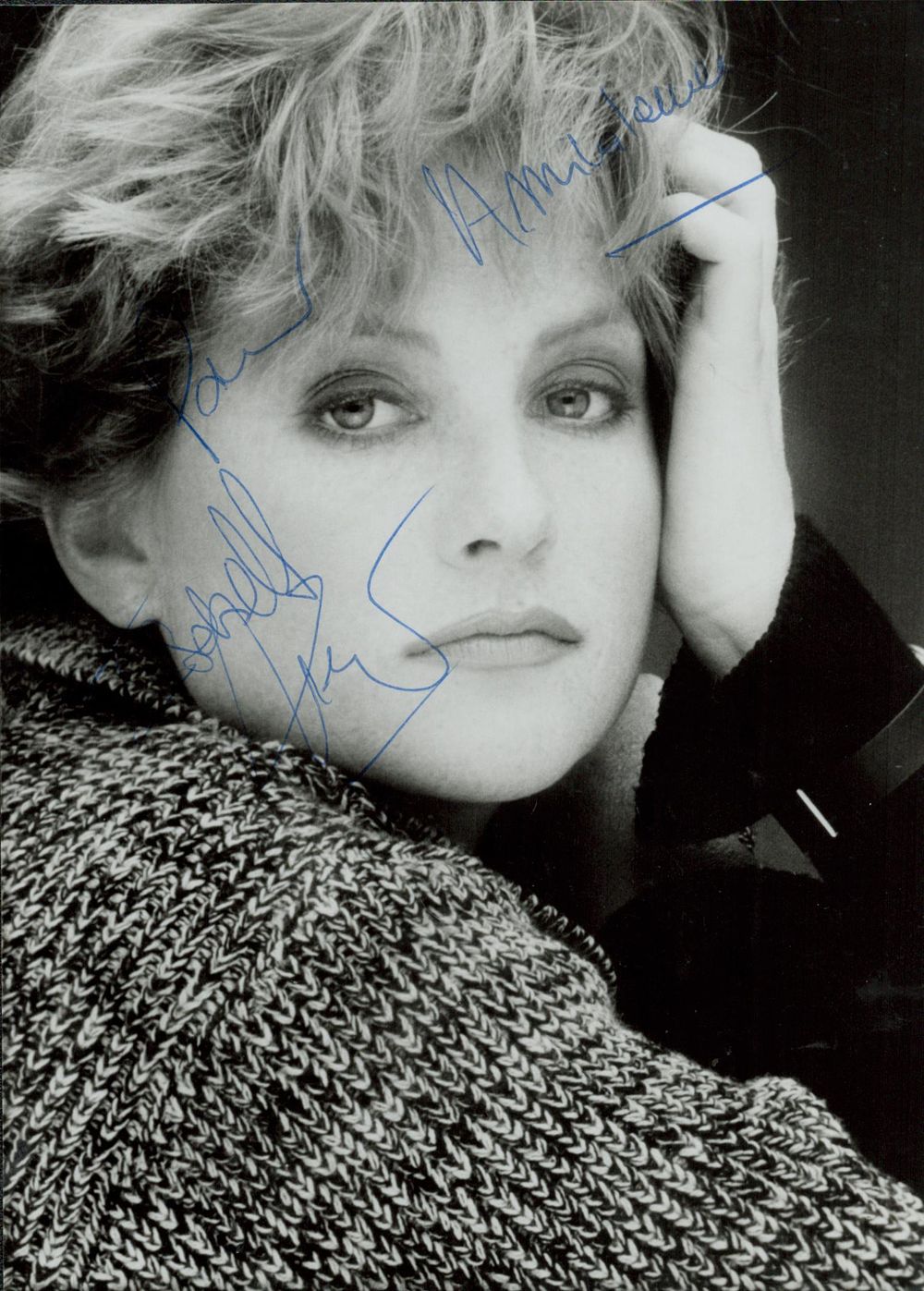 Lot 468: Isabelle Huppert signed black & white photo 7x5...