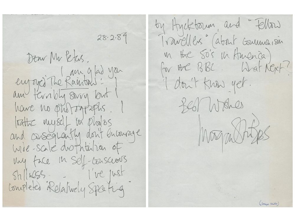 Lot 469: Imogen Stubbs signed, ALS dated 28.2.89. Is an...
