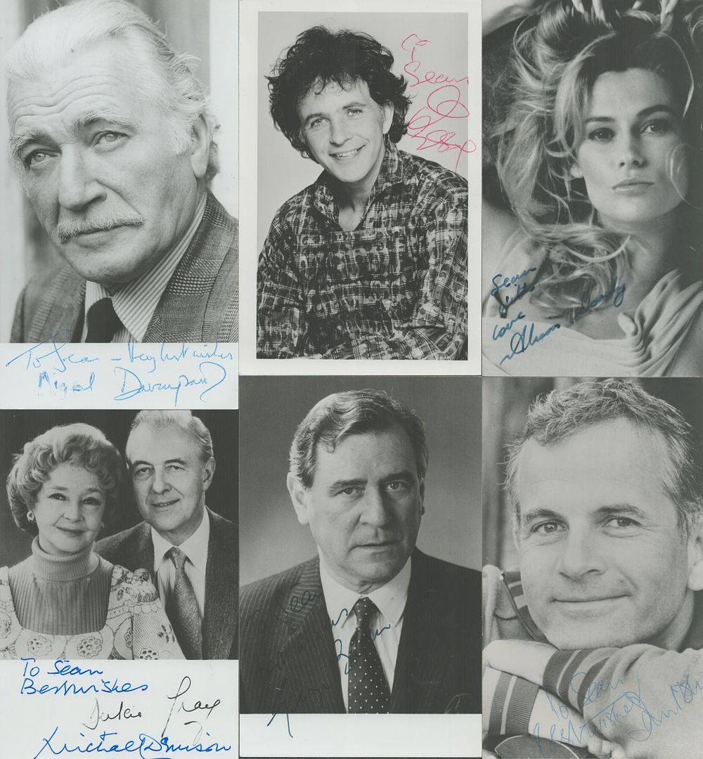 Lot 481: TV/FILM Actresses/Actors Collection of 6 black & white...