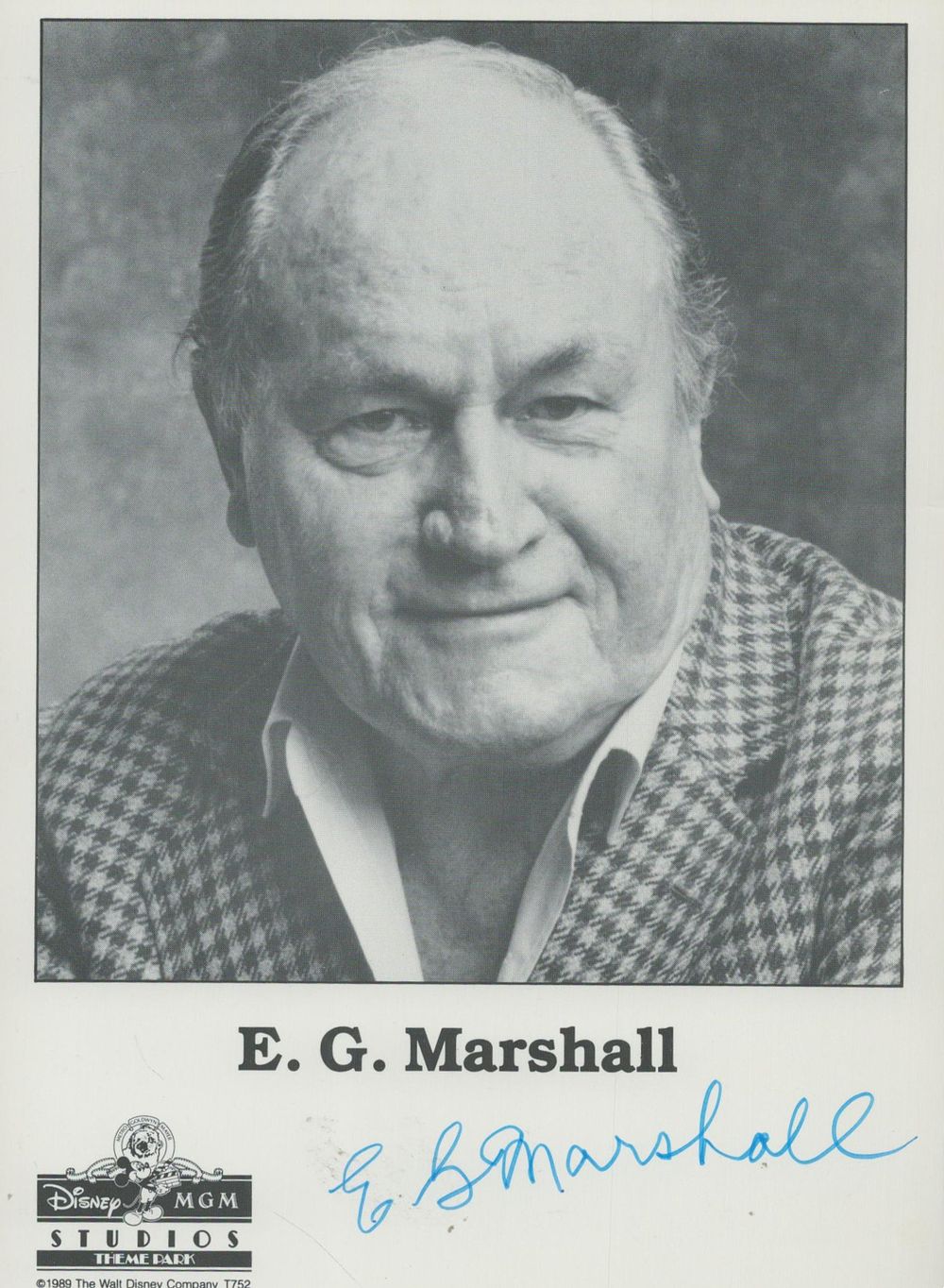 Lot 496: E. G. Marshall signed promo black & white...