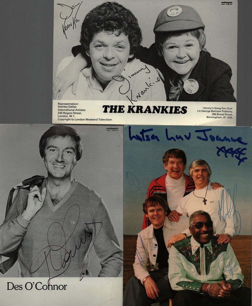 Lot 509: Signed promo`s photo jimmy Krankie, Des O`Connor, The...