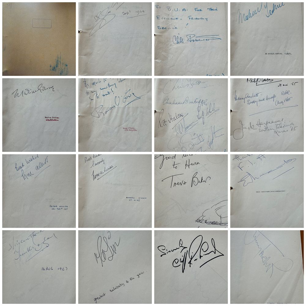 Lot 520: Vintage folder Multi signed includes Uffa Fox, 633...