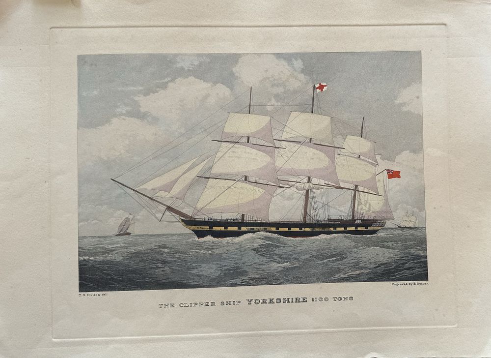 Lot 524: T.G. Dutton The Clipper Ship Yorkshire 1100 Tons...
