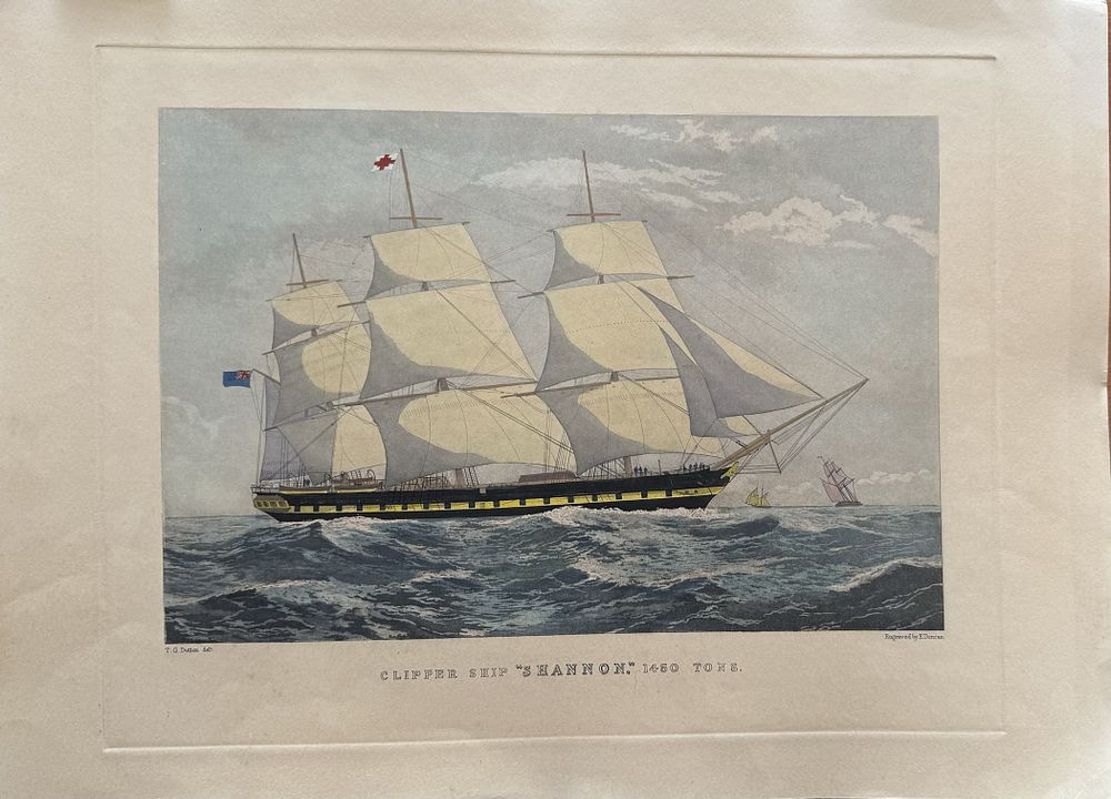 Lot 525: T.G. Dutton The Clipper Ship Shannon 1450 Tons...