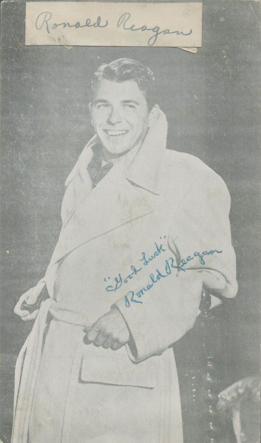 Lot 539: Ronald Reagan signed black and white photo with...