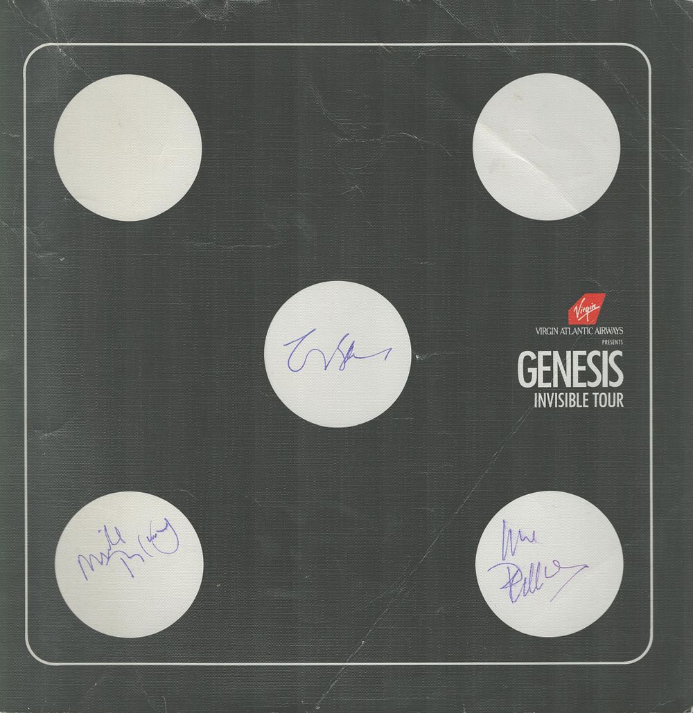 Lot 540: Phil Collins, Mike Rutherford and Tony Banks signed...