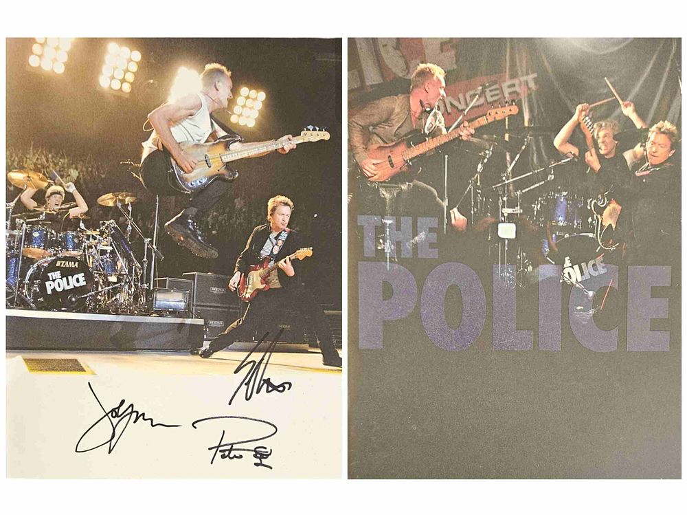 Lot 542: Sting and 2 others signed The Police band...