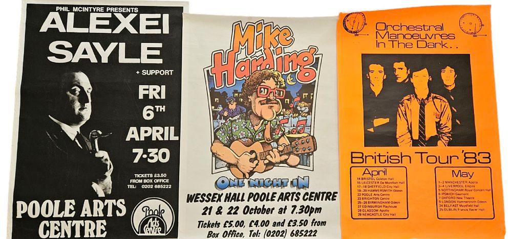 Lot 546: Tour poster collection of 3 unsigned original tour...