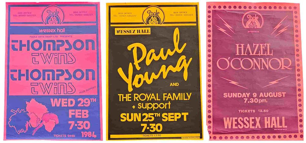 Lot 547: Tour poster collection of 3 unsigned original tour...